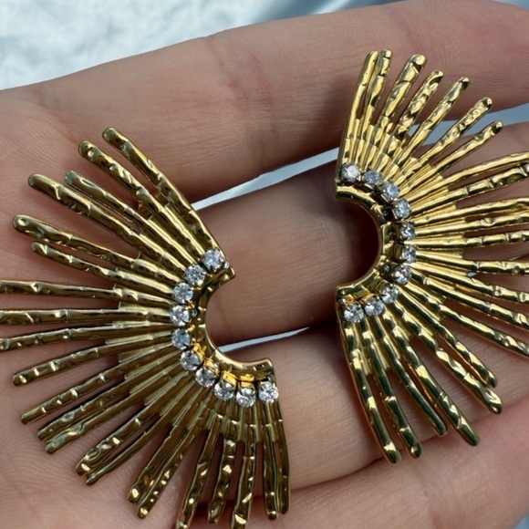 Aria ll Silver Sunrise Earrings - Picture 4 of 9